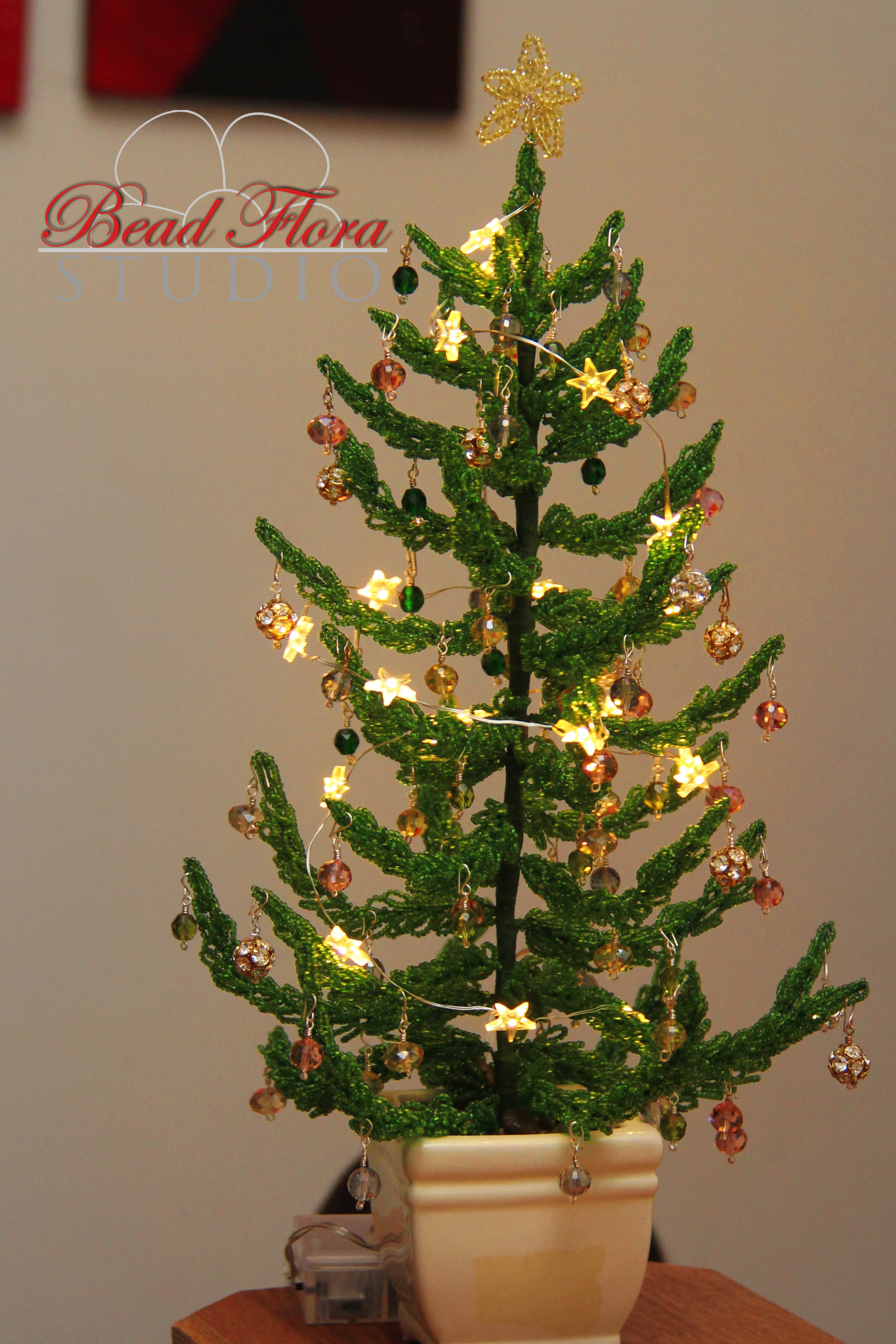 French Beaded Christmas Tree - PDF Pattern