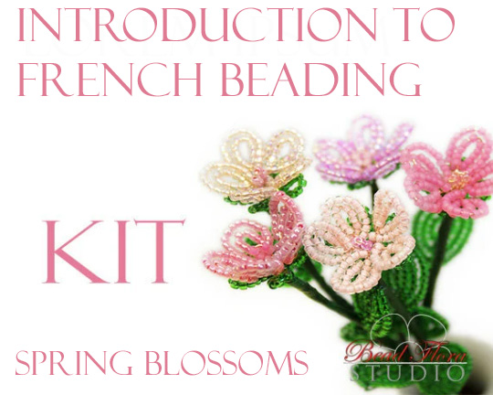 French beaded spring blossoms Introduction to French Beading